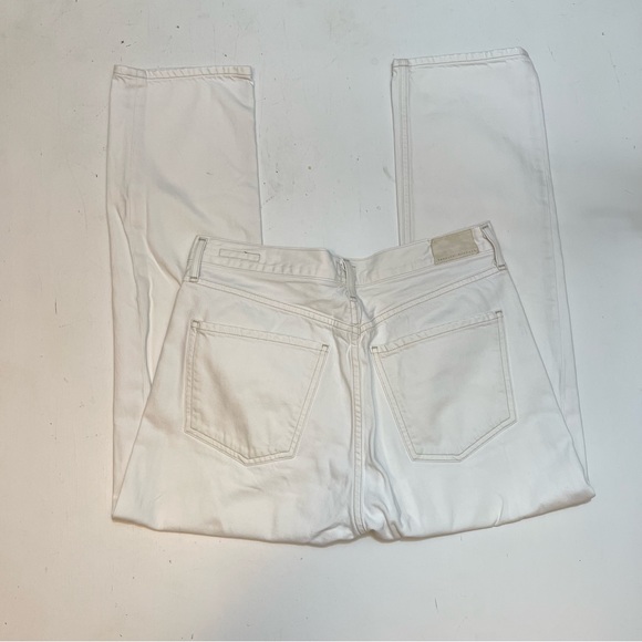 Citizens of Humanity Charlotte Crop High Rise Straight Leg White Jean - Size 29 - Picture 3 of 9